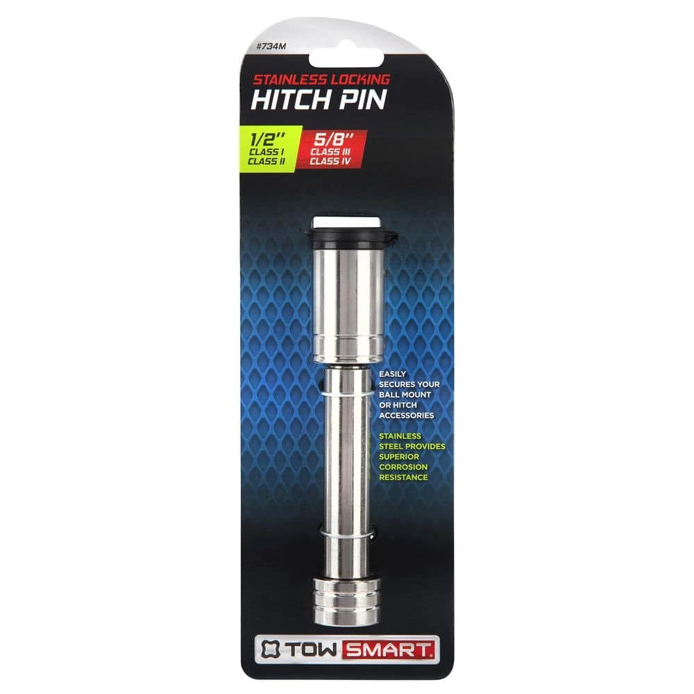 TowSmart 2.75 in. Stainless Barrel Style Receiver Hitch Pin Lock with Sleeve 8 TowSmart 2.75 in. Stainless Barrel Style Receiver Hitch Pin Lock with Sleeve - Image 6