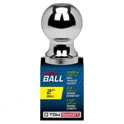 TowSmart Class 2 3,500 lb. 2 in. Ball Diameter, 3/4 in. Shank Diameter, 1-1/2 in. Shank Length Chrome Trailer Hitch Ball -Automotive Sales towsmart hitch balls 716 40 1000