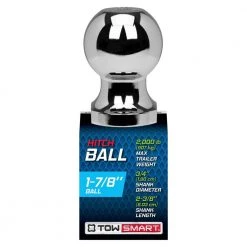 TowSmart Class 1 2,000 lb. 1-7/8 in. Ball Diameter, 3/4 in. Shank Diameter, 2-3/8 in. Shank Length Chrome Trailer Hitch Ball -Automotive Sales towsmart hitch balls 717 40 1000
