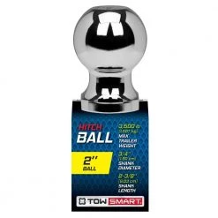 TowSmart Class 2 3,500 lb. 2 in. Ball Diameter, 3/4 in. Shank Diameter, 2-3/8 in. Shank Length Chrome Trailer Hitch Ball -Automotive Sales towsmart hitch balls 718 40 1000