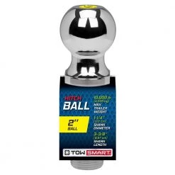 TowSmart Class 4 10,000 lb. 2 in. Ball Diameter, 1-1/4 in. Shank Diameter, 3-3/8 in. Shank Length Chrome Trailer Hitch Ball -Automotive Sales towsmart hitch balls 723 40 1000
