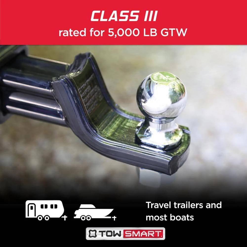TowSmart Class 3 5,000 lb. 2 in. Ball Diameter, 1 in. Shank Diameter, 3 in. Shank Length Chrome Trailer Hitch Ball 4 TowSmart Class 3 5,000 lb. 2 in. Ball Diameter, 1 in. Shank Diameter, 3 in. Shank Length Chrome Trailer Hitch Ball - Image 2