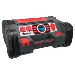 Vector 1200 Peak Amp Jump Starter, Dual Power Inverter, 120 PSI Air Compressor, USB Charging Port, Rechargeable