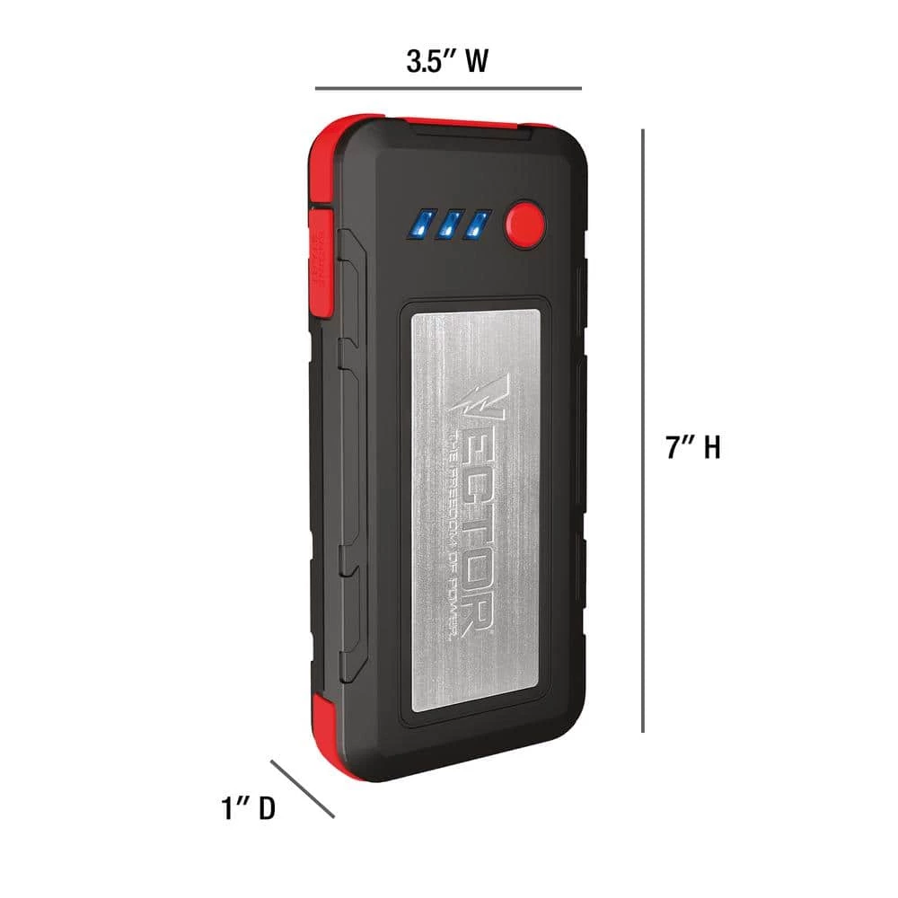 Vector 1000 Peak Amp Jump Starter, Dual USB, Rechargeable 7 Vector 1000 Peak Amp Jump Starter, Dual USB, Rechargeable - Image 5